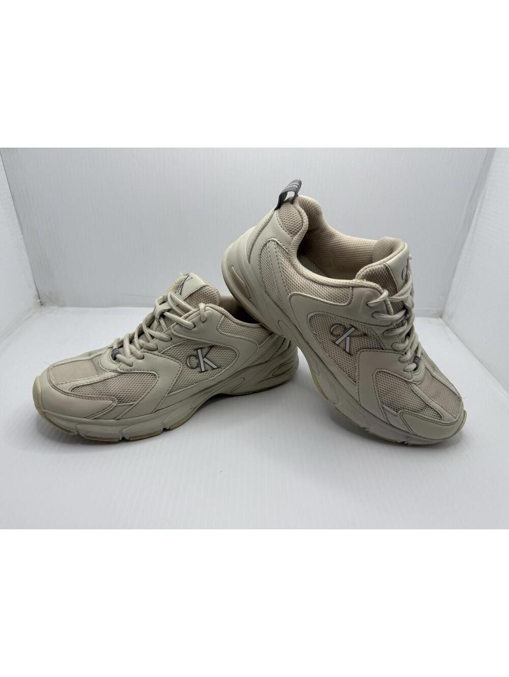 Calvin Klein Jeans Retro Tennis Suede And Mesh Trainers Size 8